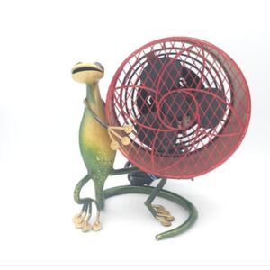 Deco FLAIR Gecko Lizard Table Fan Single-Speed Electric Circulating 6.25"